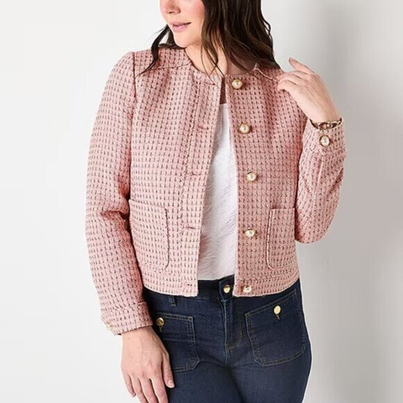 Liz Claiborne Jackets & Blazers - NEW! Liz Claiborne "Charleston Pink" Classic-Fit Blazer Size 16